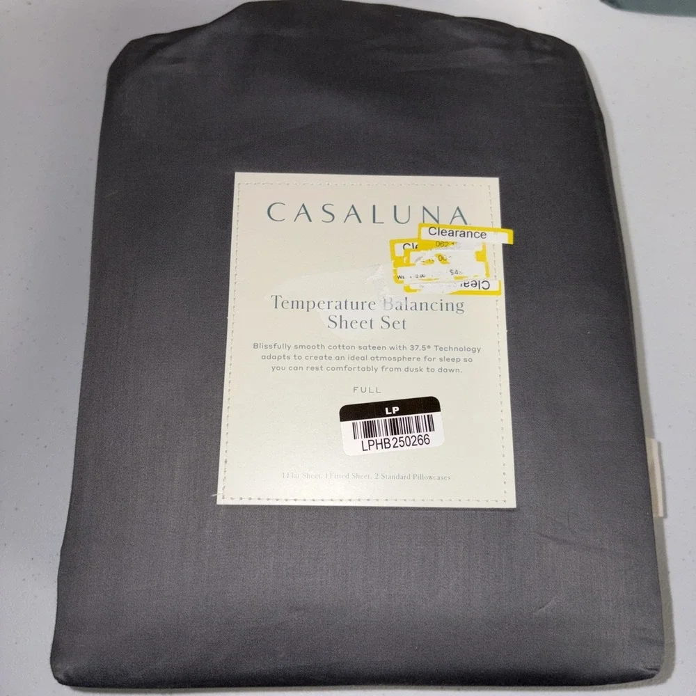 New Casaluna Temperature Balancing Sheet Set Size Full Metal Gray 300 TC